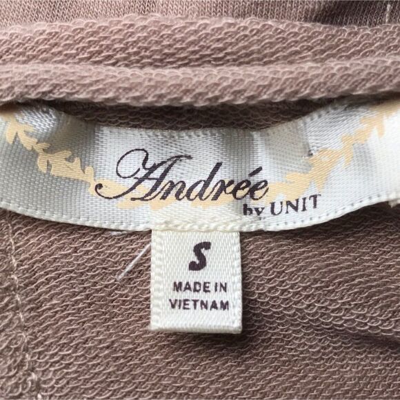 Women's Brown Boho Casual Long Sleeve Fit & Flare Comfy Mini Pocket Dress / S - Picture 5 of 5